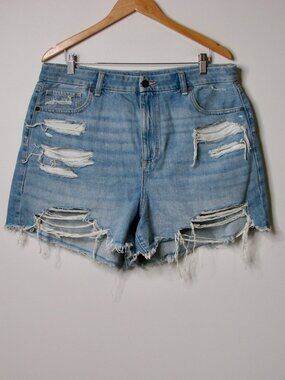 American Eagle Curvy Mom Denim Shorts Distressed Jean BRAND NEW NWT Size 16